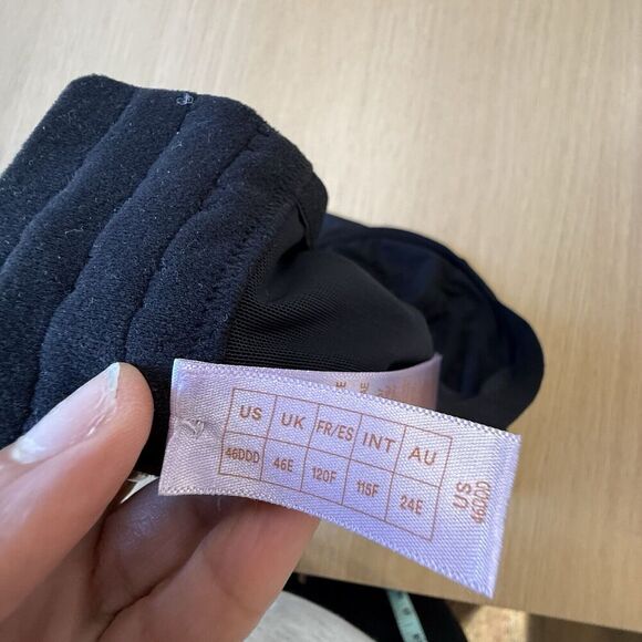 Savage X Fenty 46DDD Underwire Bra Black Lace Unlined Sexy Support 1550 - Picture 8 of 8